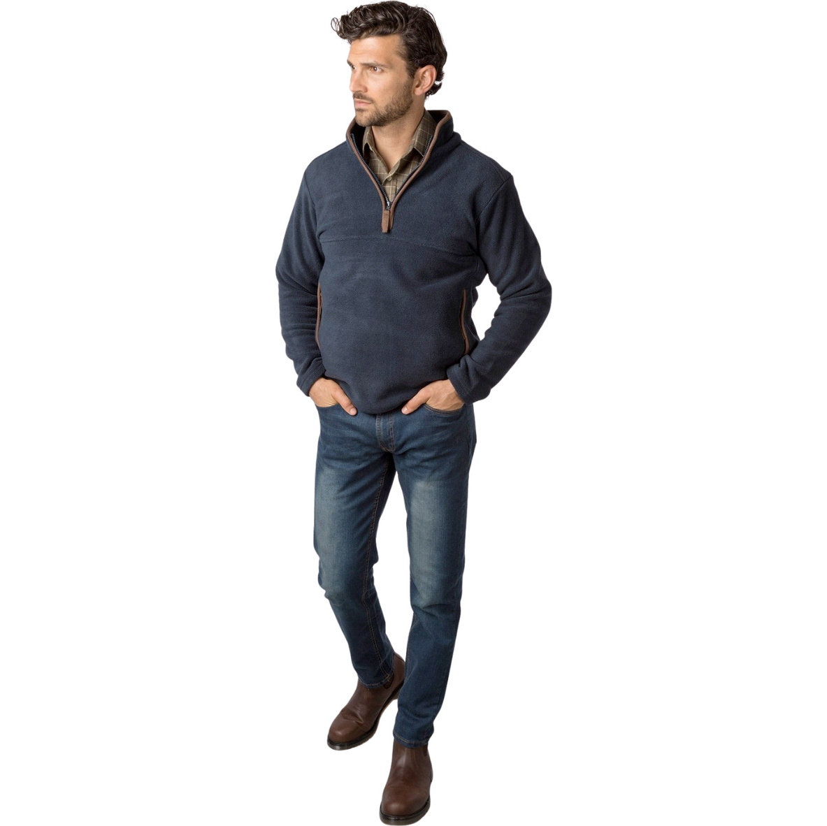2025 Rydale Mens Huggate Overhead Fleece 412399 - Ink